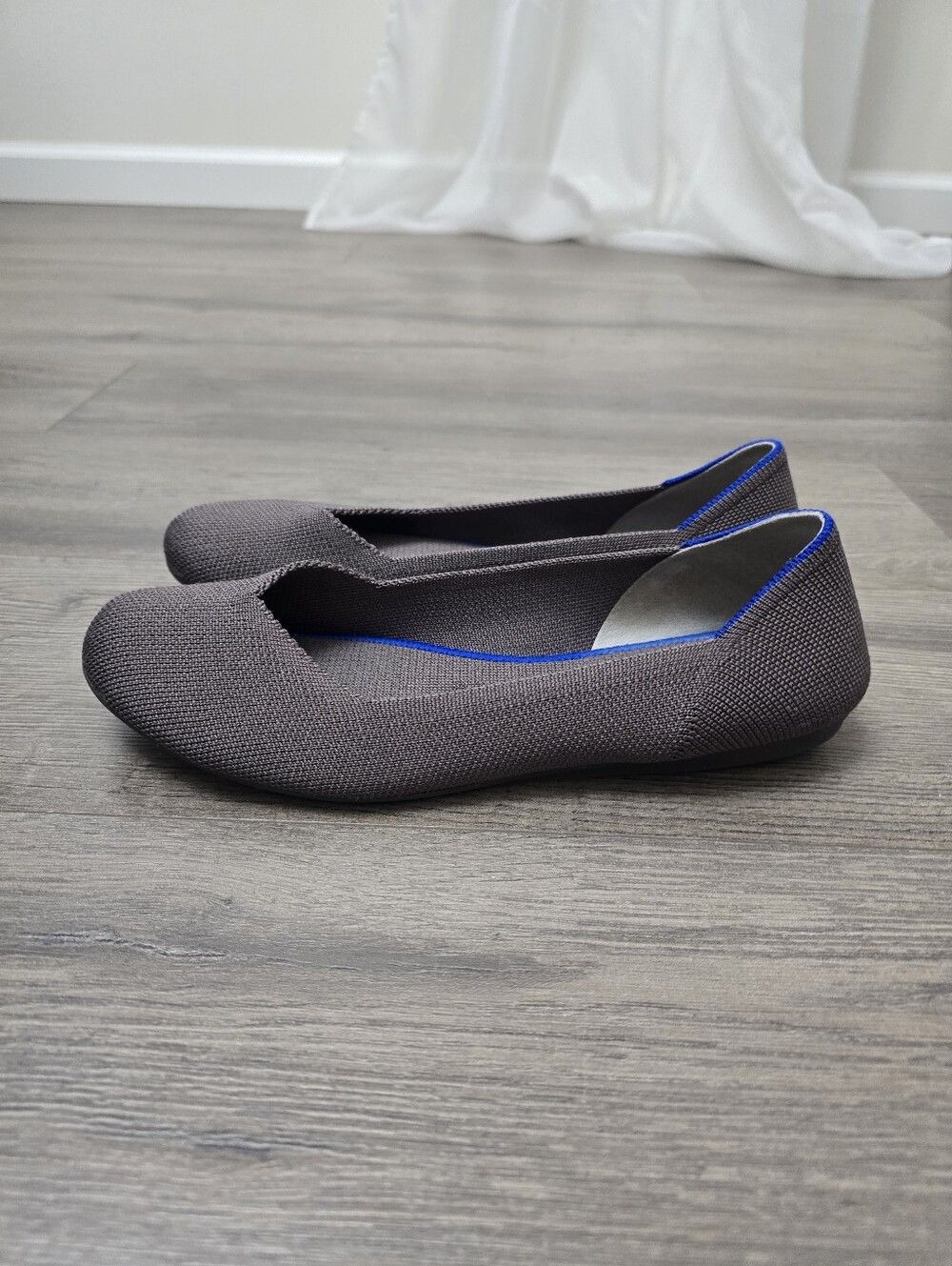 Rothy's Ballet Flats Grey Rounded Toe Size 7.5